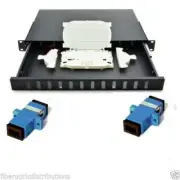 Fiber Optic Patch Panel,12 Port Loaded SC Simplex,Rackmount - 36718
