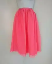 Cat & Jack™ Girl Elastic Waist Pink Sparkly Glitter Tulle Maxi Skirt Sz L(10/12)