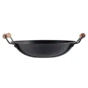 Stainless Steel Dual Handle Wok Fry Pan for Household Cooking and Kitchen Use