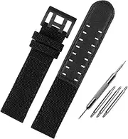 [BANDKIT] For Hamilton Khaki Field Watch h760250/h77616533/h70605963 H68201993 Watch Strap Genuine Leather Nylon Men Watch Band 20mm 22mm