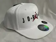 Nike Air Jordan Snapback Hat Jumpman Kids Child White New with Tags