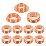 10mm(2/5 Inch) Brass Hole Eyelets, 10 Pcs Arc Surface Grommets, Rose Gold