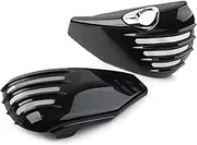 Motorcycle Left Right Battery Side Covers, Side Battery Fairing Covers Bright Black, Harley, Davidson Sportster XL883/C/N/L/R, XL1200C/R/L/N/X Most Model Motorcycle Battery Side Cover