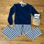 Girls Max Studio : Top+ Wide Leg Pants 3 Pc Set with Bag Size 10-12 Years