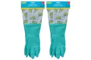 2x Spiffy Universal Cleaning Reusable Pair of Gloves Latex Kitchen Assorted