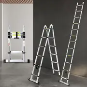 Traderight 5M Folding Multi Purpose Ladder 12 Step Extension Ladder Aluminium