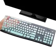 Keyboard Cover for Logitech K200 K260 K270 MK200 MK260 MK270 MK275 MK295 Keyboard Cover Skin Protector US Layout-MintGreen