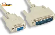 1 Feet FT DB9 Female to DB25 Male Serial RS-232 Cable Adapter Cord at Modem 28