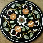 Round Marble Dining Table Top Side Table Random Inlay Work Home Decor And Gift