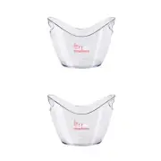 Vibranthome Clear Ice Bucket Set of 2 - Beverage Tubs for Parties, Mimosa Bar...