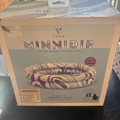 New MINNIDIP GRADIENT SPLASH INFLATABLE POOL 4 ft W x 1 ft H Box Is Damaged