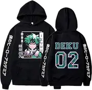 [Xuminvty] Midoriya Academia Hoodie Adult Men Deku Sweatshirt Izuku Cosplay Pullover Sweater
