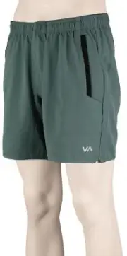 RVCA Yogger Athletic Shorts - Pine Grey - New
