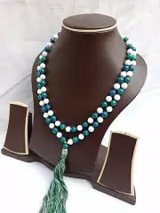 Natural Multi Gemstone Japa Mala Prayer Beads Meditation Japa Mala Guru bead 108