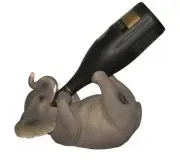 DWK "Playful Elephant Decorative Table Top Wine Bottle Holder | Home Bar Deco...
