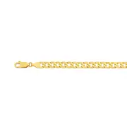 9ct Gold 21cm Solid Curb Bracelet
