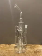 2k Glass Art Hornet Recycler - 18mm Clear - Handmade In USA