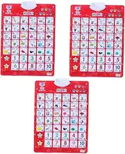Totority 3pcs Educational Chart for Boy Girl Creative Hanging Poster for Early Learning Bright Colors Safe Material Learning Supply for Vocabulary Development