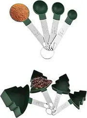 Baking Measuring Cups and Spoons Set,8X Christmas Tree-Shaped Kitchen Measuring Set | Kitchen Gadgets Dishwasher Safe Kitchen Measure Tools for Cooking and Baking