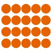 20pcs 3.5" Round Floor Sticker Spot Marker Adhesive Vinyl Line Up Sign Orange