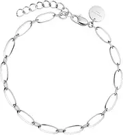 [Rosefield] Women's Oval Silver-Tone Bracelet, 16.5-19.5cm