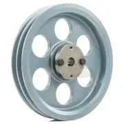 Cast Iron 8.25" Dual Groove Pulley 2 Belt A Section 4L with 3/4" Sheave Bushing