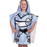 NRL Cronulla Sharks Mascot Hooded Towel - Kids