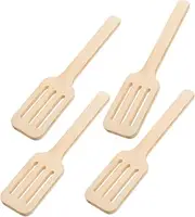 BESPORTBLE 4Pcs Mini Wooden Spatula for Realistic Pretend Play Kitchen Tools Cooking for Boys and Engaging Kitchen Playset for Skill Development and Family Fun