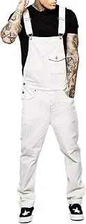 [Cicilin] Mens Denim Bib Overalls Jeans Jumpsuits Suspender Pants Adjustable Strap