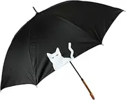 [ベーシックスタンダード] Long Umbrella, Parasol, Sun or Rain, Women's, Cute, Cat, Lightweight, Ribs, 21.7 inches (55 cm), Inner Coating, 99.9% UV Reduction, First Class Light Blocking, UPF50+, Heat Shield, Stylish, Tree
