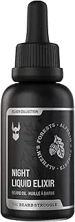 The Beard Struggle Night Liquid Elixir Beard Oil - Silver Collection - Alfheim's Forests - Softens, Moisturizing, & Healthier Beard Growth - Vegan-Friendly Beard Growth Oil (1 Fl oz)