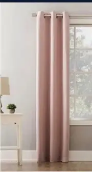 ONE SINGLE Sun Zero Greenwich Grommet BLUSH PINK Curtain Panel 40" x 95"