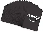 Golden State Art, Pack of 25 5x7 Black Uncut Mat Boards, Great for Photos, Pictures, Frames, Acid-Free, White-Core