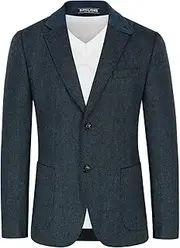 [PJ PAUL JONES] Mens Herringbone Blazer Vintage Tweed Wool Blend Sport Coat Jacket