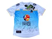 Signed 2025 Gold Coast Titans NRL Rugby League Away Football Jersey - Proof COA