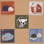 15 Nature Friends - Large Stickers - Wild Animals - Turtle, Elephant, Porcupine