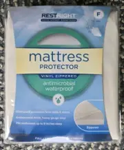 NEW Full Size Anti-Microbial Fitted Waterproof Mattress Cover/Protector Zippered