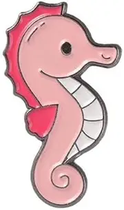 [Pierced Republic] Seahorse Enamel Pin with Safety Backing, enamel, non gem type