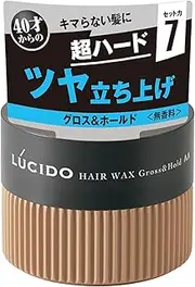 Lucido Men's Hair Wax, Gloss & Hold, Styling Agent, Unscented, 2.8 oz (80 g) (x 1)