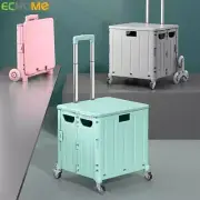 Portable Folding Shopping Cart Storage Box Grocery Picnic Shopping Cart Trolley