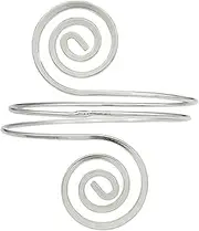 [Eigell] Alloy Upper Arm Cuff Armlet Bracelet Open Armband Bangle Arm Cuff Women Girls Party and Daily Wearing, 3.15 x 2.76inch