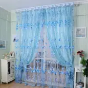 Romantic Tulips Window Voile Curtain Floral Translucent Tulle Door Drape1*2meter