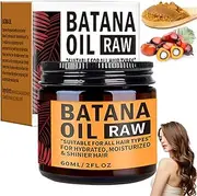 Raw Batana Oil for Hair Growth - Sourced from Honduras, Dr. Sebi Approved, Unrefined & 100% Organic - Prevents Hair Loss, Strengthens Hair 2oz