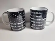 AMERICAN FLAG COFFEE Mugs Set Of 2. Black