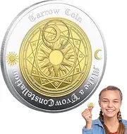 Tarot Coin,Collectible for Adults - Tarot Divination Lucky Wishing Commemorative Coin, Sun Moon Divination Lucky Challenge Coin