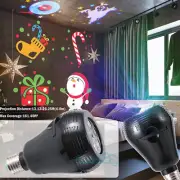 Christmas Projector Lights, 5" Mini LED Light Bulb for Christmas Decor- E27 Base