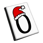 Letter O Christmas Hat Passport Holder Cover Case Red Santa Father Kids Alphabet