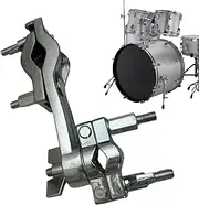 Drum Clamp - Drum Stand Holder, Percussion Mount Clamp | Stable Adjustable Drum Hardware for Cowbells Blocks Instruments, Compact Mounting Accessory for Men Women Musicians Live Music Setups