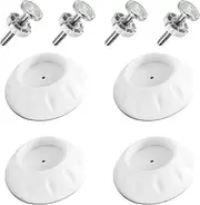 4Pcs Spindle Rods Gate Threaded Spindle Rods Anti-Slip Gates Accessory Screw Bolts Kit with Wall Fixer for Pressure Mounted and Pet Gates (4)