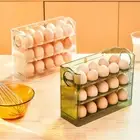 Kitchen Large Capacity Egg Fridge Storage Box Multi-layer Egg Tray Organizer